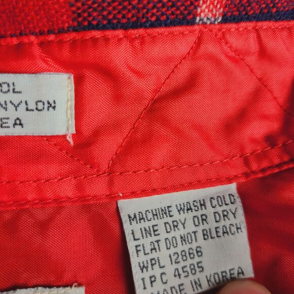 Vtg 80's Outdoor Exchange Button Down Shirt Medium Red Plaid Flannel Long Sleeve - Picture 5 of 8